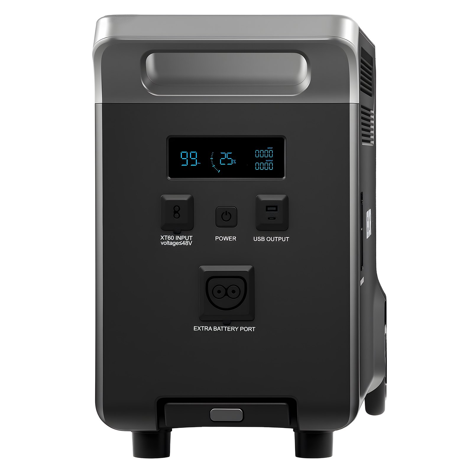 VEVOR Zusatzakku für tragbare Powerstation, 3840 Wh LiFePO4 Zusatz-Erweiterungsakku mit 3 Ausgangsanschlüssen für den Heimgebrauch, Camping, Roadtrips, Wohnmobile, Notfälle