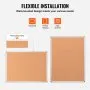 VEVOR 48"x36" Große Korktafel – Wandmontierte Pinnwand mit Pinnwand – Perfekt für Schule, Zuhause, Büro