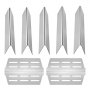 VEVOR 5 Flavorizer Bars + 2 Heizplatten, Aromaschienen Flammenverteiler für Grills (Weber Genesis 300-Serie), einschließlich E310 E320 E330 S310 S320 S330, dickere Heizplatte aus Edelstahl