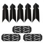 VEVOR Flavorizer Bars and Heat Deflectors, 44cm Grill Replacement Part, for Weber Genesis ll 310 315 335 340, E/S 325s, ES/SX 325s, E/S 335, EX/SX/EPX-335 Grills, Porcelain-enameled Steel, 8 Pack