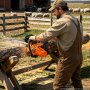 VEVOR Gas Powered Chainsaw 304.8 mm 25.4CC 0.75kW 2 Stroke Engine Chainsaw, for Wood Cutting, Tree Trimming & Land Clearing, Throttle-Synced Choke, Power Chain Saw with Non-Slip Handle & Dual Tanks