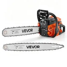 VEVOR Benzin-Kettensäge 508 & 558,8 mm 62 ccm Motorsäge 2,7 kW 2-Takt-Motor, für Holzarbeiten Baumschnitt Rodungsarbeiten, 11.500 U/min, Drehzahl-Synchronisierter Choke, Rutschfester Griff, zwei Tanks
