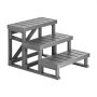 VEVOR Hot Tub Steps 3-Step Spa Stairs 700 mm Wide Step Ladder Outdoor, 160 kg Capacity, Sturdy HIPS Plastic, Non-Slip Foot Pads, Easy Assembly, Stable Access for Pool, RV, Home Patio and Backyard