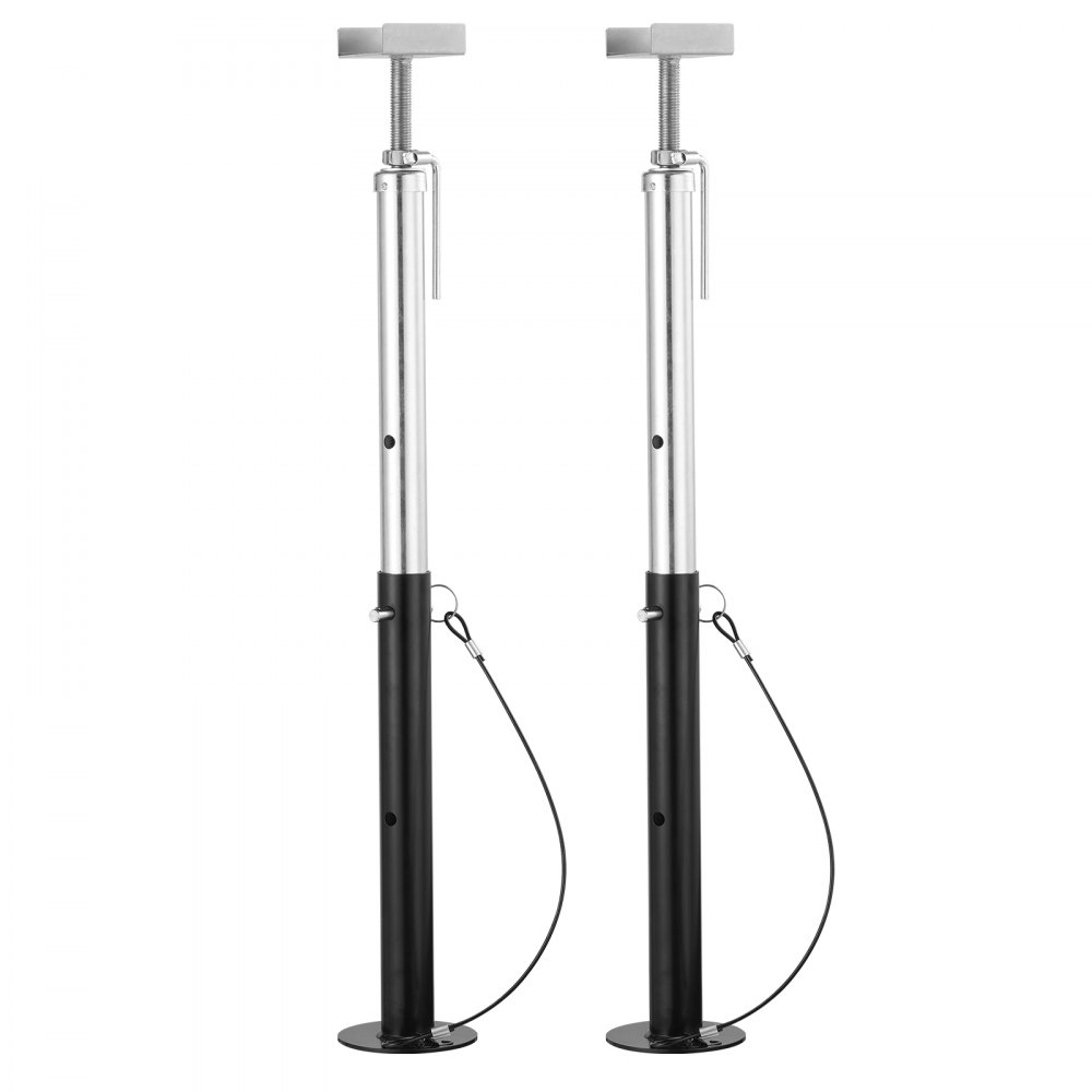 VEVOR 2 Stk.Ausziehbares Stützenset Wohnmobile 2,27 t Jeder, Höhenverstellbar 500–1230 mm Stützung, 2 mm Dicke Stahlrohre für Anhänger, Wohnmobile usw. Silber Wohnwagen-Zubehör Wahrung der Stabilität