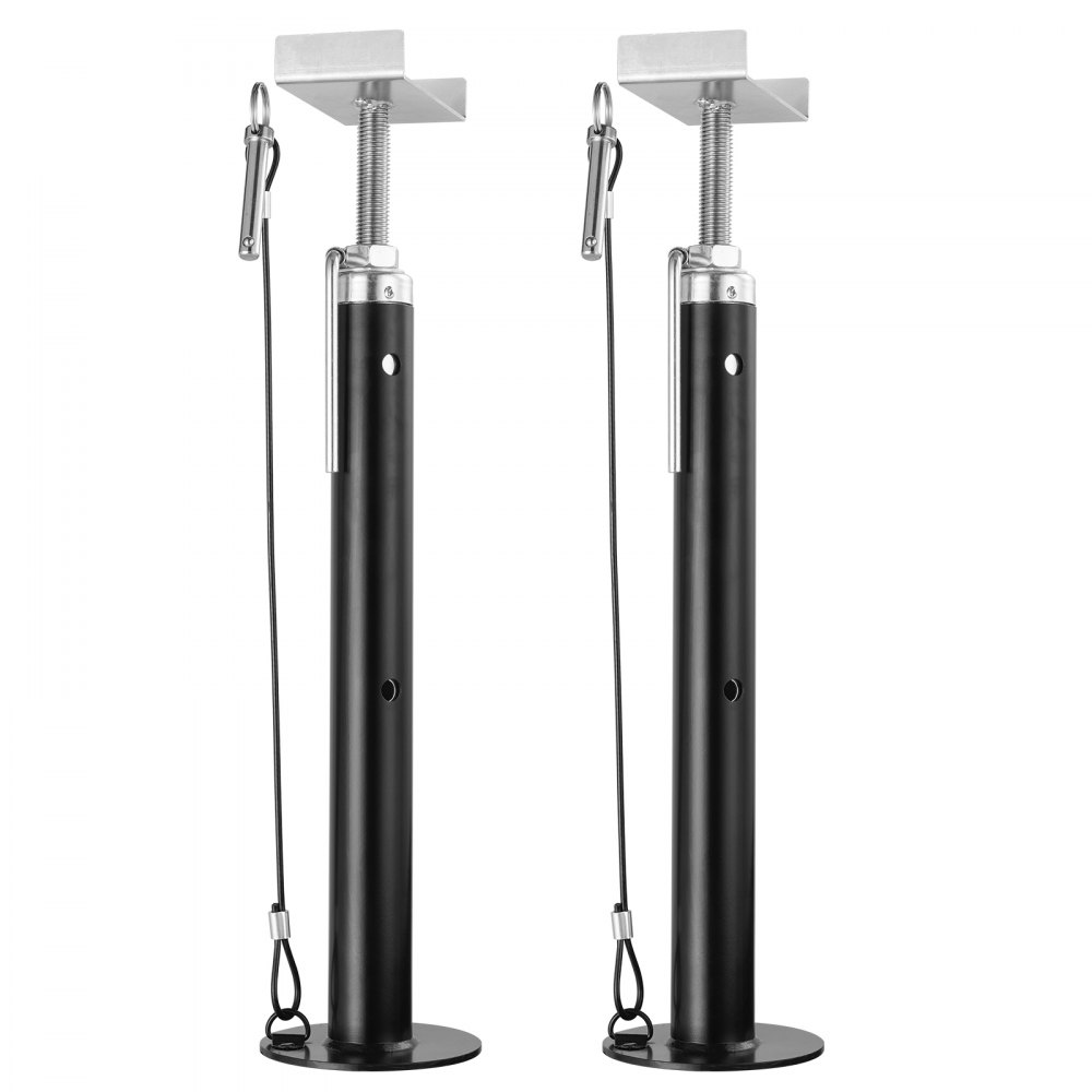 VEVOR 2 Stk.Ausziehbares Stützenset Wohnmobile 2,27 t Jeder, Höhenverstellbar 500–1230 mm Stützung, 2 mm Dicke Stahlrohre für Anhänger, Wohnmobile usw. Silber Wohnwagen-Zubehör Wahrung der Stabilität
