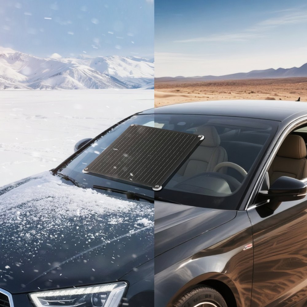 VEVOR 12V Monokristallines Solarpanel-Kit 20 W, Batterieladegerät mit integriertem Smart Controller & 3 Verbindungskabeln, tragbar für Wohnmobil, Auto, Motorrad, Boot, Van, Camper