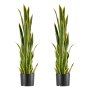 VEVOR 2 Stk. Künstliche Sansevieria 914mm Hoch Künstliche Bogenhanf im Topf, Gefälschte Schlangenpflanze für Zuhause Büro Garten & Geschäft, aus HDPE-Material, UV-Schutz, 24 Blätter, Pflegeleichte Deko