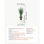 VEVOR Künstliche Agave 1219mm Hoch Künstliche Agavepflanze mit Weißem Topf, Gefälschte Sukkulente zur Dekoration für Wohnung Büro Garten Geschäft, aus HDPE-Material, mit UV-Schutz, Pflegeleicht, Grün