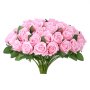VEVOR Kunstblumen Gefälschte Rosen mit Stielen 60 Bündel Kunstpflanze Rosa, Künstlicher Blumenstrauß als Deko für Zuhause Büro & Hochzeit, aus Seidenstoff & Kunststoff, Pflegefreie Kunstpflanze, DIY