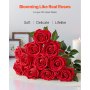 VEVOR Künstliche Blumen Rosen, 500 Stück Kunstblumen, Rote Gefälschte Rose mit Stielen, Schaumrosen für DIY Hochzeit Blumensträuße Braut Valentinstag Muttertag Zuhause Dekoration