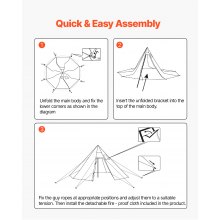 VEVOR Campingzelt für 4 Personen, Tipi-Zelt mit Ofenanschluss & Innenzelt, tragbare Wintercampingzelte mit Schneefang, wasserdichte 4-Jahreszeiten-Schutzzelte zum Angeln & Rucksackreisen