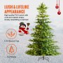 VEVOR Weihnachtsbaum, 1,35 x 2,25 m, künstlicher Christbaum, Tannenbaum mit 700 warmweißen LED-Lichtern, 1319 Zweigspitzen, Metallsockel für die Dekoration zu Hause, bei Partys und im Büro