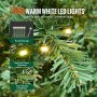 VEVOR Weihnachtsbaum, 1,28 x 2,28 m, künstlicher Christbaum, Tannenbaum mit 550 warmweißen LED-Lichtern, 1346 Zweigspitzen, Metallsockel für die Dekoration zu Hause, bei Partys & im Büro