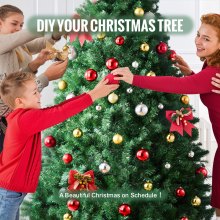 VEVOR Weihnachtsbaum 2,28m künstlich Tannenbaum Christbaum 1346 Zweigspitzen