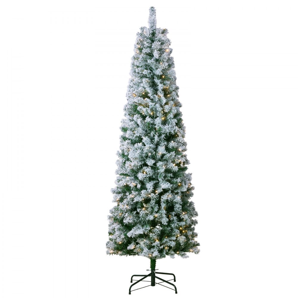 VEVOR Weihnachtsbaum 1,98m künstlich Tannenbaum Christbaum 250 LEDs 814 Spitzen