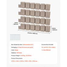VEVOR Beeteinfassung Beetumrandung Rasenkante Steinoptik Palisade 120x10x23cm