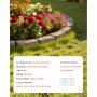 VEVOR 4er-Set Rasenkante in Steinoptik, 1180x95x57 mm realistische Beeteinfassung, flexible Gartenbegrenzung in Ziegelgröße mit Verankerungsspitzen, Beetumrandung für Einfahrten, Gehwege, Beige