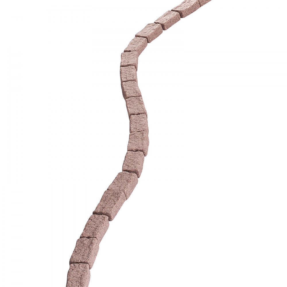 VEVOR Lawn Edging in Stone Look, Set of 4, 1180x95x57 mm, Bed Edging, Flexible Garden Border in Brick Size with Anchoring Spikes, Light-Resistant Bed Border for Driveways, Walkways, Brown