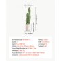 VEVOR Artificial Cactus, 610 mm Tall Fake Cactus Plant with White Pot, for Home, Garden, Office, Store, Living Room, Bedroom Indoor Decoration, Realistic Texture Faux Decor Plant, Premium HDPE