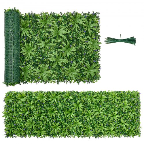 VEVOR Künstliche Hecke, 3x1 m Pflanzenwand, PE-Sichtschutz, Sichtschutzzaun, Windschutz, Heckenzaun, Kunstpflanzen Balkonverkleidung für Hochzeiten, Innenräume, Außengärten, Hinterhöfe (1 Stk.)