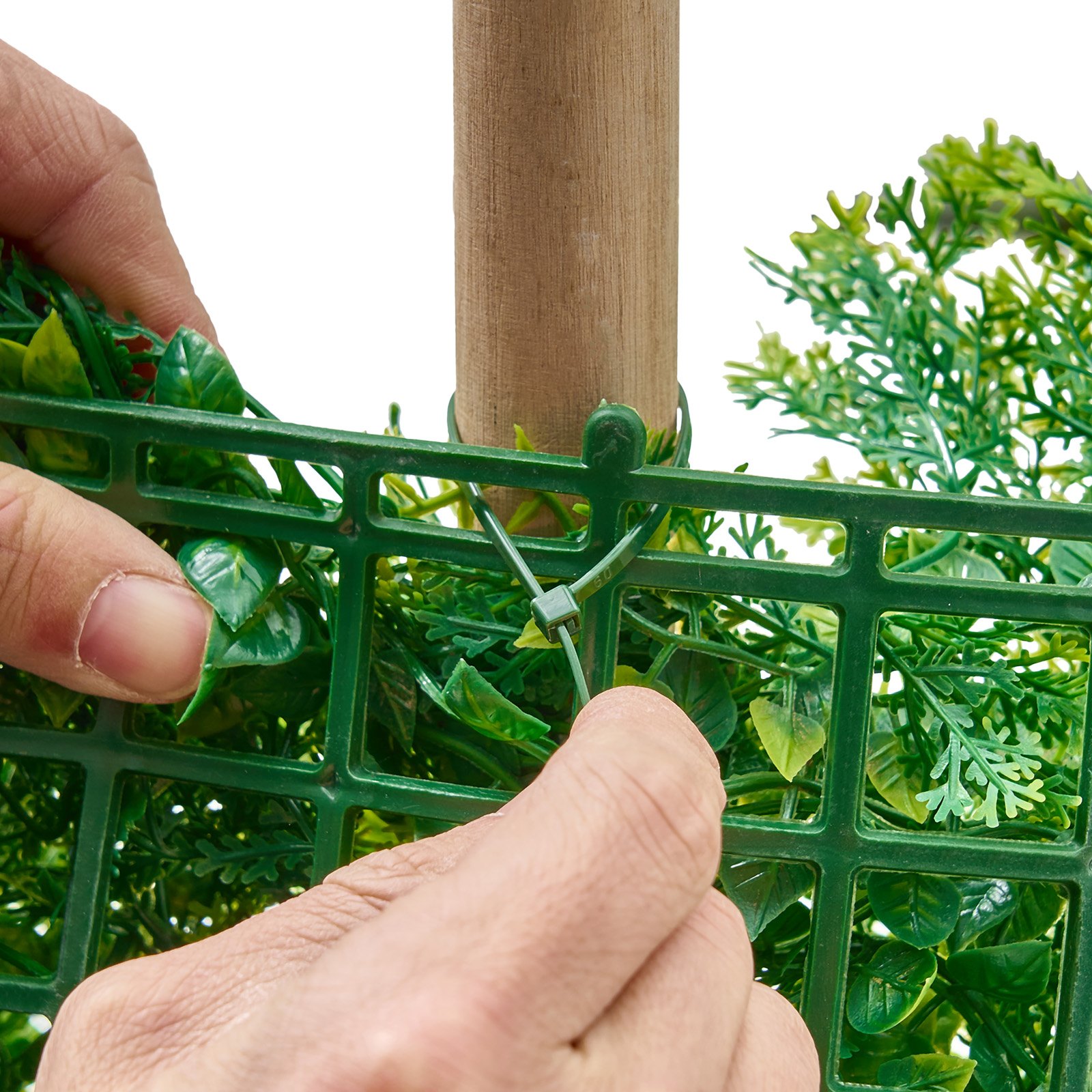 VEVOR Künstliche Hecke 50x50 cm 12-tlg. Set, Pflanzenwand, PE-Sichtschutz, Sichtschutzzaun, Windschutz, Heckenzaun, Kunstpflanzen Balkonverkleidung für Hochzeiten, Außengärten, Hinterhöfe