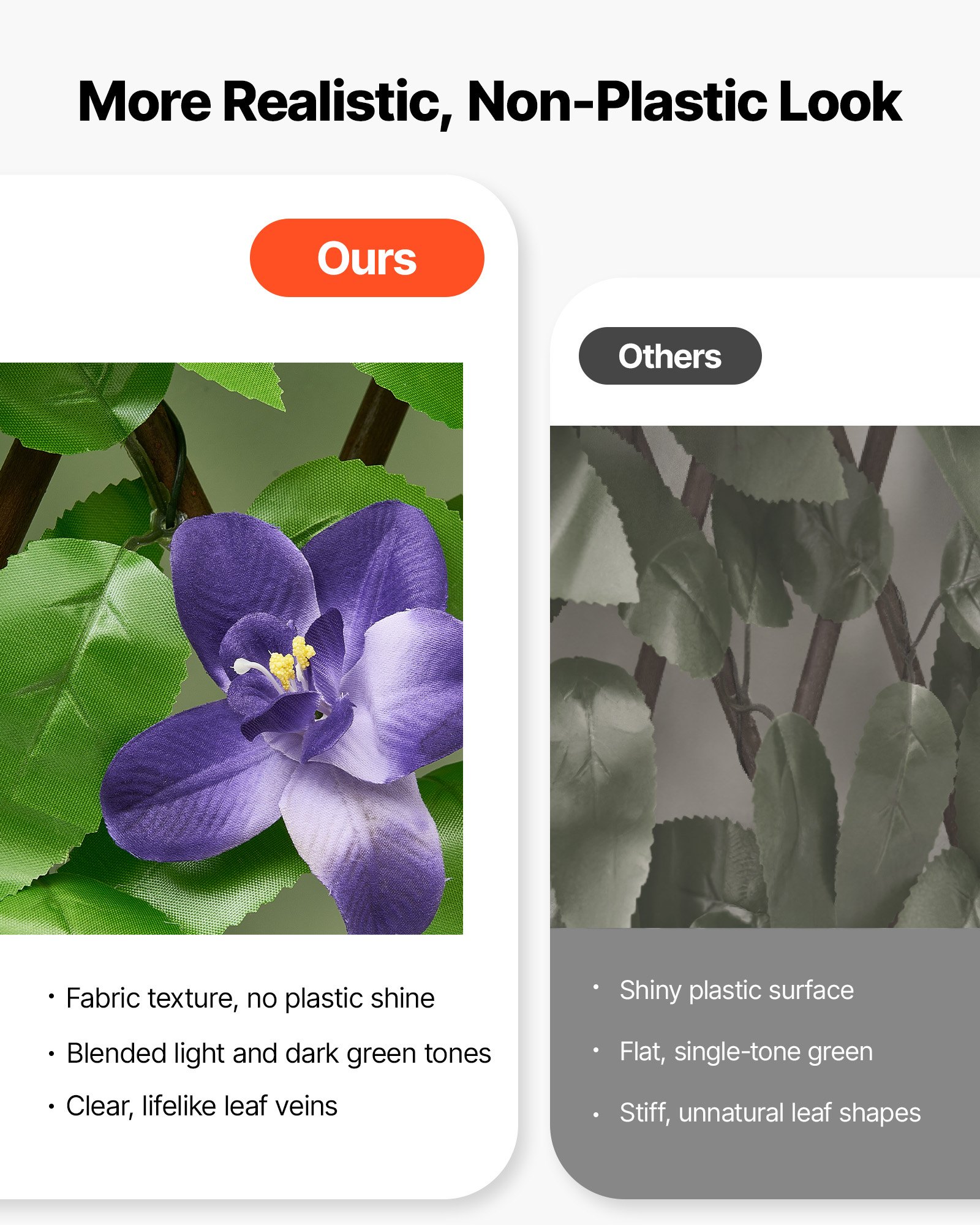 VEVOR Künstliche Hecke 64,9x310 cm 2-tlg. Set, Pflanzenwand, Ausziehbarer Sichtschutz, Sichtschutzzaun, Heckenzaun, Kunstpflanzen Balkonverkleidung für Hochzeiten, Außengärten, Hinterhöfe