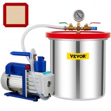 VEVOR Vakuumpumpe Unterdruckpumpe Vakuumkammer-Kit 5 Gal 5CFM 1/3HP 1-stufig