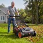 VEVOR Rasenkehrer 54 cm Rasenkehrmaschine Manuell 99L Fassungsvermögen des Fangkorbs Laub- und Rasensammler Spindelmäher 112x67x90cm Handspindelmäher verstellbar zum Aufkehren von Laub Grasschnitt