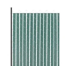 VEVOR Sichtschutzlamellen 1130 mm, doppelwandige vertikale Lamellen mit Bodenverriegelung und Flügeln für Maschendrahtzäune, HDPE-Maschendrahtlamellen, ideal für Garten und Bauernhof (grün)