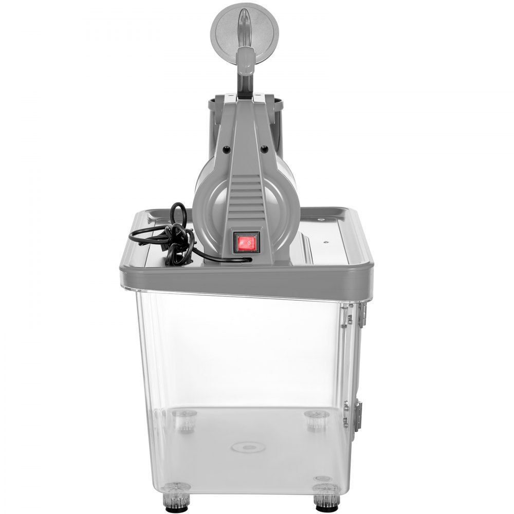 VEVOR Eiscrusher 3000 W, Smoothie Maker Machine mit Eisspeicherkapazität 34 L, Silbriger Smoothie Mixer, Edelstahl Maschine mit Doppelschneidkopf und Ergonomischer Griff, für Milchshakes, Smoothies