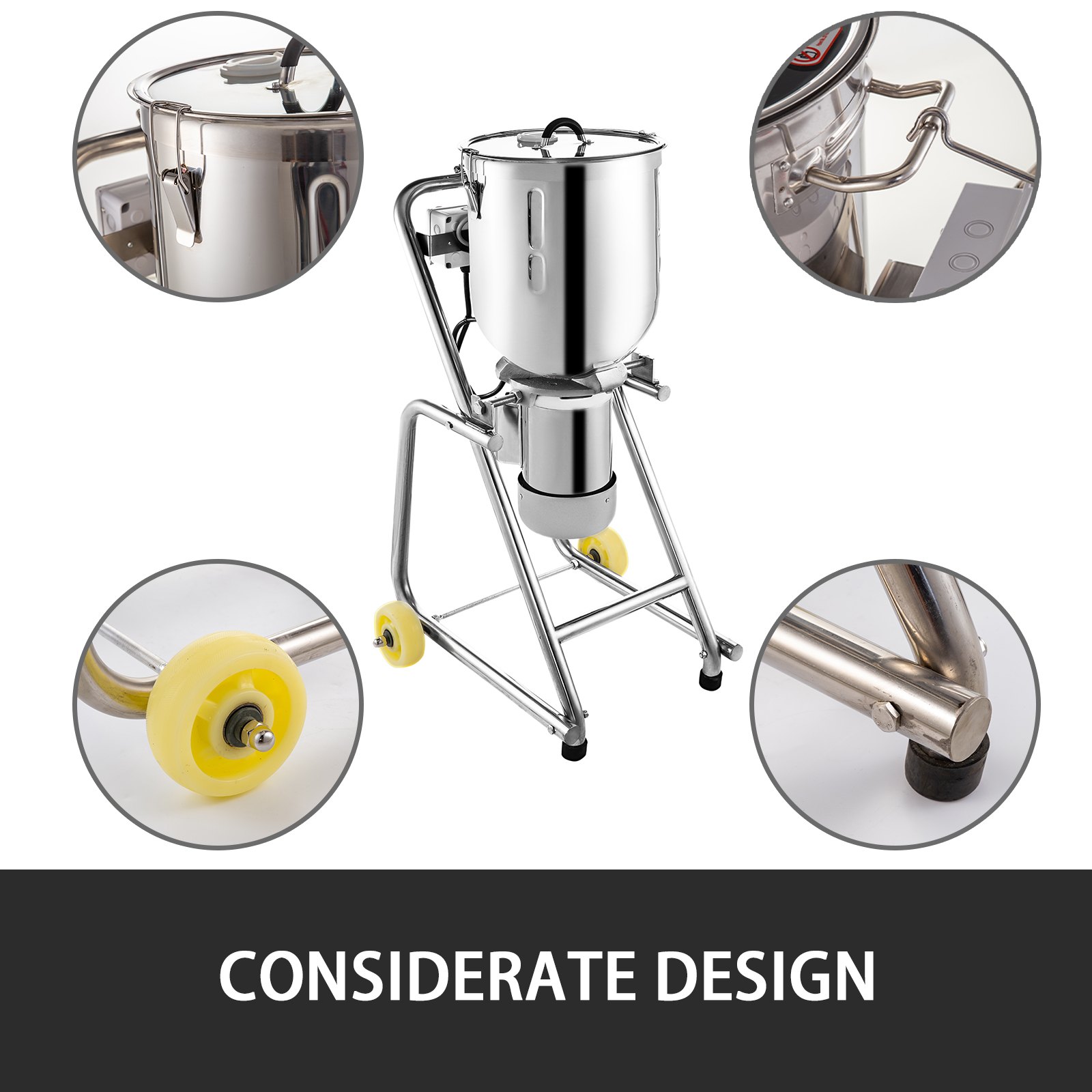 Eiscrusher Eiszerkleinerer 30l Elektrisch 2800u/min 2200w Edelstahl