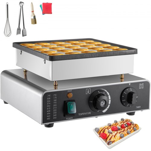 25pcs Poffertjes Maker Dutch Pfannkuchen Maschine Kommerziell Waffeleisen Bäcker