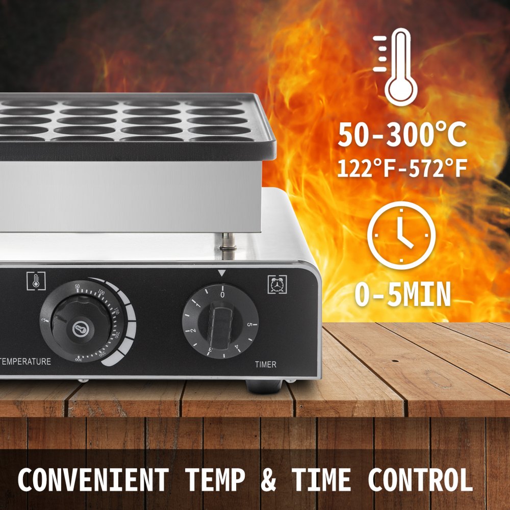 25pcs Poffertjes Maker Dutch Pfannkuchen Maschine Kommerziell Waffeleisen Bäcker