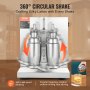 VEVOR Milchshake-Maschine, 120 W kommerzieller Milchtee-Shaker, Doppelkopf-Milchshake-Mixer, 0–180 s einstellbarer Milchshake-Mixer, mit 750 ml Edelstahlbecher, für Milchtee-Laden