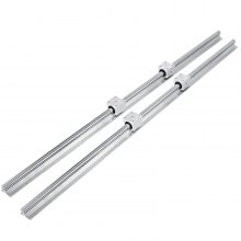 VEVOR Linearschiene SBR20-1200, Linearlager-Gleitset mit 2 Schienenwellen von 1200 mm und 4 SBR20UU-Blöcken, Linearlagerschiene mit Vorgebohrten Löchern,  Führungsschienenset für Fräsmaschinen