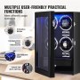 VEVOR Uhrenbeweger, Automatik-Uhrenbeweger, Watch Winder, Uhrenbeweger für Automatikuhren, Automatischer Uhrenbeweger mit Platz für 4 Uhren, LED Beleuchtung, 150–207 mm Einstellbar Riemenlänge