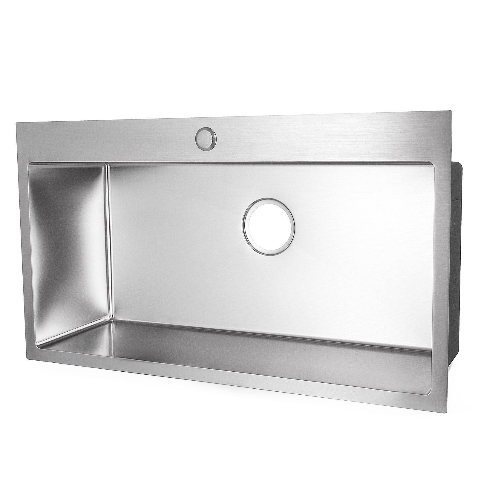 Edelstahl Küchenspüle Einbauspüle 81x46 Cm Waschtrog Eckspüle Spültisch