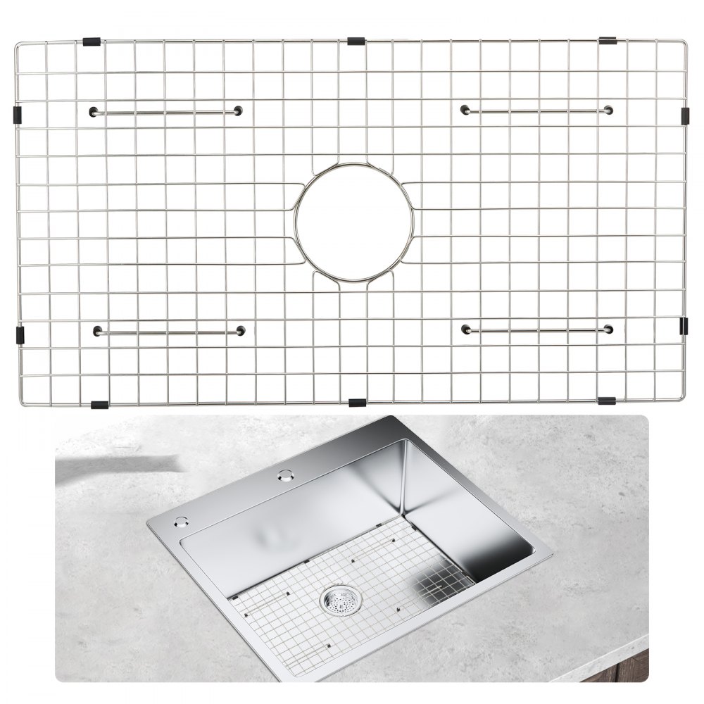 VEVOR Spülbeckenschutzgitter für die Küche, 28,5 x 15,6 Zoll, Abflussregal aus Edelstahl