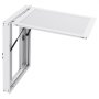 VEVOR Imbissfenster (915 x 915 mm Einbaumaß) mit Aluminiumrahmen, Imbissanhänger-Servierfenster mit 85°-Öffnungswinkel & 4 Schiebefenstern, Konzessionsfenster für Konzessionsstände Imbisswagen