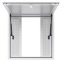 VEVOR Imbissfenster (915 x 915 mm Einbaumaß) mit Aluminiumrahmen, Imbissanhänger-Servierfenster mit 85°-Öffnungswinkel & 4 Schiebefenstern, Konzessionsfenster für Konzessionsstände Imbisswagen