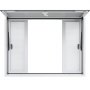 VEVOR Imbissfenster 48"x36", Servicefenster aus Aluminiumlegierung für Imbisswagen mit 4 horizontalen Schiebefenstern & Markisentür & Zughaken, bis zu 85 Grad schwenkbares Servierfenster für Imbisswagen