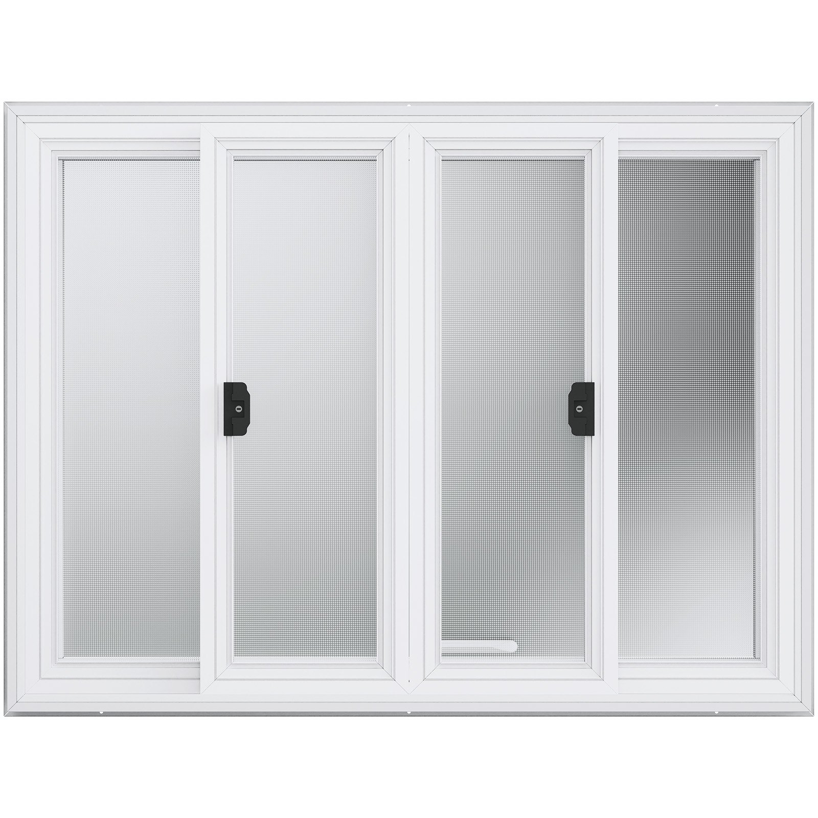 VEVOR Imbissfenster 48"x36", Servicefenster aus Aluminiumlegierung für Imbisswagen mit 4 horizontalen Schiebefenstern & Markisentür & Zughaken, bis zu 85 Grad schwenkbares Servierfenster für Imbisswagen