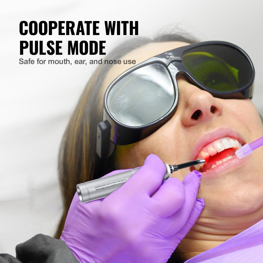 VEVOR Rotlichttherapiegerät 2-in-1-Lichttherapiestab für Gesicht Körper Gelenke Mund Nase Ohren handgehaltene Rotlicht-Heiltherapie-Taschenlampe und 5 Wellenlängen Pulsmodus zur Schmerzlinderung