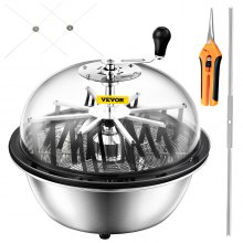 VEVOR Erntemaschine Trimmer, 48 cm Manueller Blattschüssel-Trimmer, Trimmer Erntemaschine aus Edelstahl und Kunststoff, Erntemaschine Grow mit Doppelendiger Klinge, für Blatt Wurzeln Blatttrimmer
