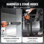 VEVOR Kernbohrmaschine Diamantkernbohrmaschine 2-18 cm Bohrdurchmesser, handgeführtes Diamant-Kernbohrgerät mit Ständer und Kernbohrer, 2600 W Beton-Kernbohrer Nass- und Trockenanwendung, für Beton