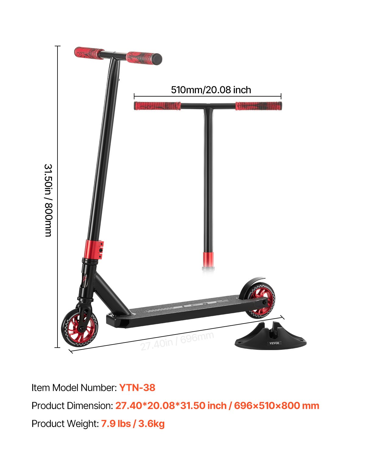 VEVOR Stunt-Scooter, Pro Trick Scooter für Kinder im Alter von 11–13 Jahren, Teenager, Jungen und Mädchen, Freestyle Street Rider für Fortgeschrittene & Anfänger, doppellagiges leichtes Aluminiumdeck