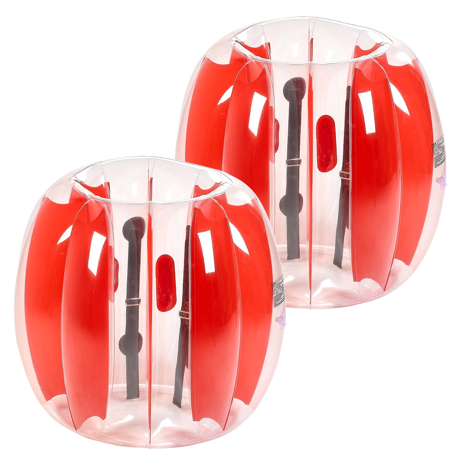 VEVOR aufblasbare Bumper Ball Bumper Stoßball (2 Stk.) 0,9 m, strapazierfähiger 0,3 mm dicker PVC-Bubble Knocker Kollisionsball für Outdoor-Sportteamspiele Spielzeug für Hof Park (rote Streifen)