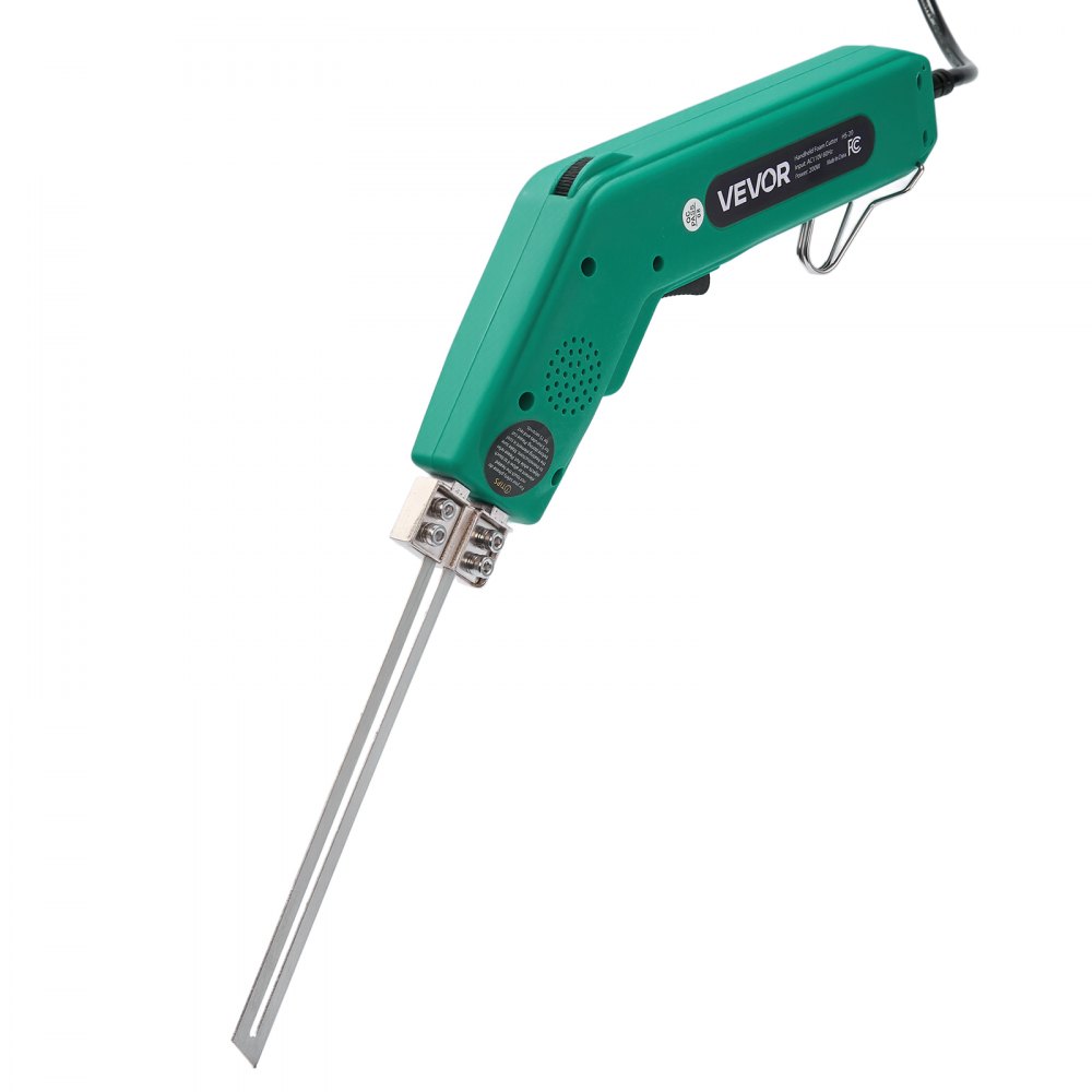 VEVOR Styroporschneider, 200 W Styrocutter, 50-500 °C einstellbarer Schaumstoffschneider mit 150 mm & 200 mm Schneidklingen für KT-Platten, Polyethylen, Schwamm, Gummi – Werkzeugkasten enthalten