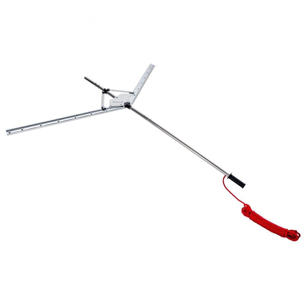 VEVOR Teichrechen, Wasser Unkrautrechen mit 157 cm max. Schnittbreite, Stahlklingen, See-Unkrautschneider mit 9 m Nylonseil, Seerechen zum Entfernen von Rohrkolben, Schilf, Seerosenblätter