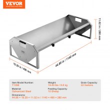 VEVOR Heuraufe Futterraufe Wandraufe Futtertrog Futterspender 114x49x28cm